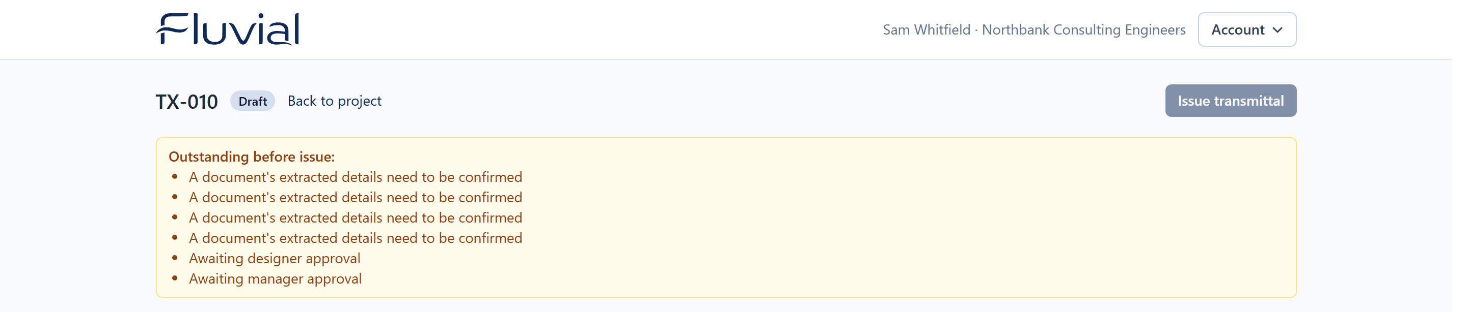 Issue button with blocker list